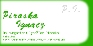 piroska ignacz business card